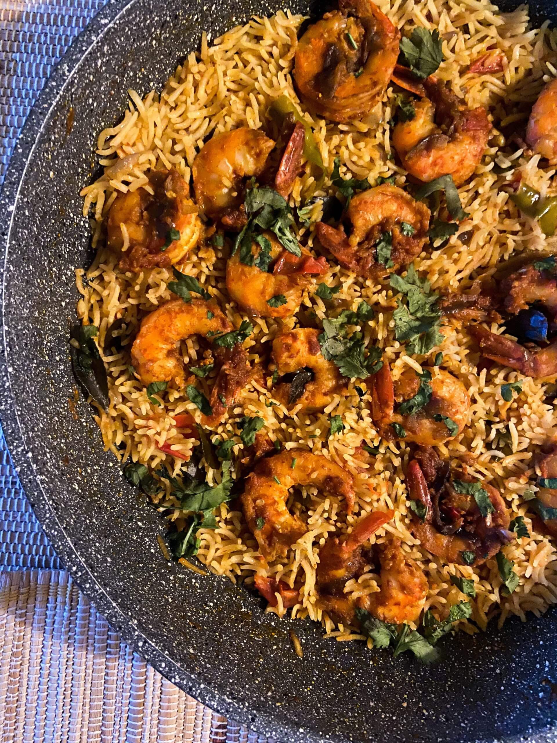 Chemmeen Choru – Kerala Style Spicy One Pot Shrimp Rice